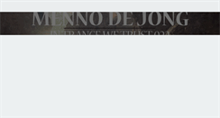 Desktop Screenshot of mennodejong.com